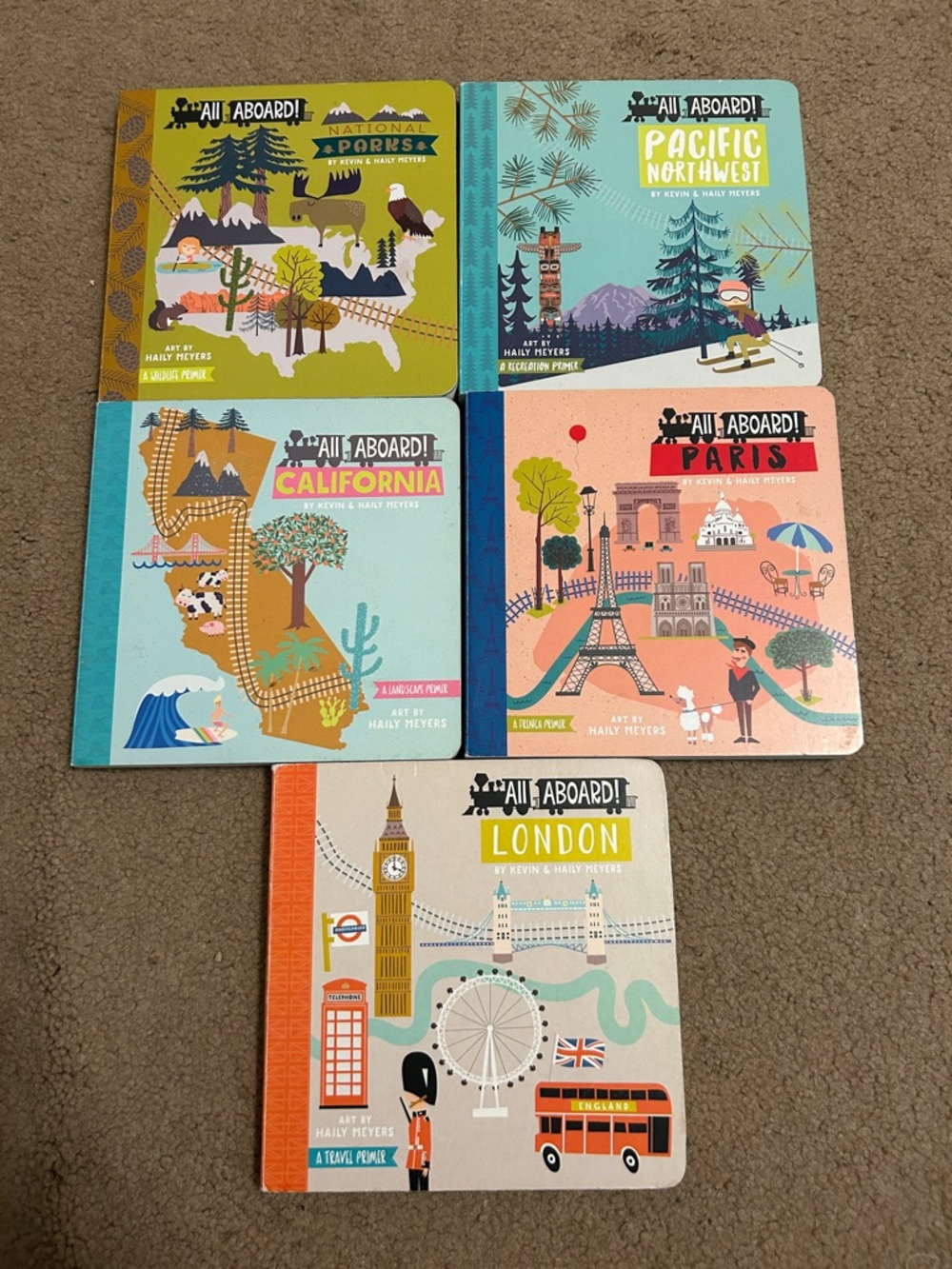 All Aboard Board Book Set - Kids Travel Themes & Destinations